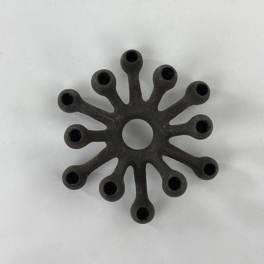 Dansk Designs Mid Century Modern Starburst Candle Holder Cast Iron - Picture 3 of 9